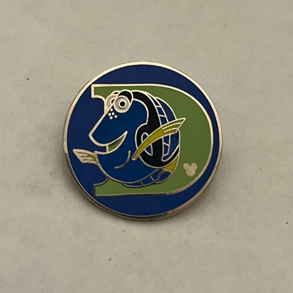 Disney D is for Dory Finding Nemo Alphabet Letter D Hidden Mickey Pin